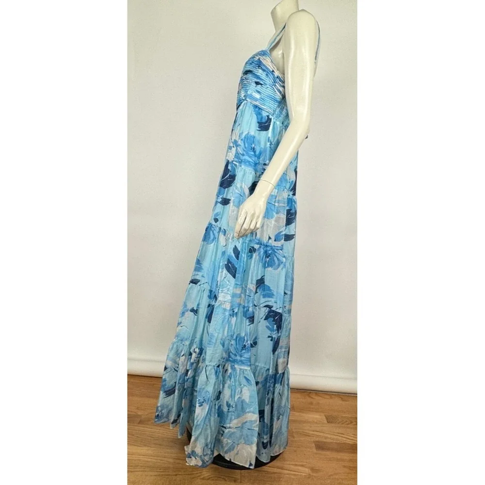 Abercrombie & Fitch‎ Tiered Ruched Babydoll Maxi Dress Women XL NWT $200 Lined